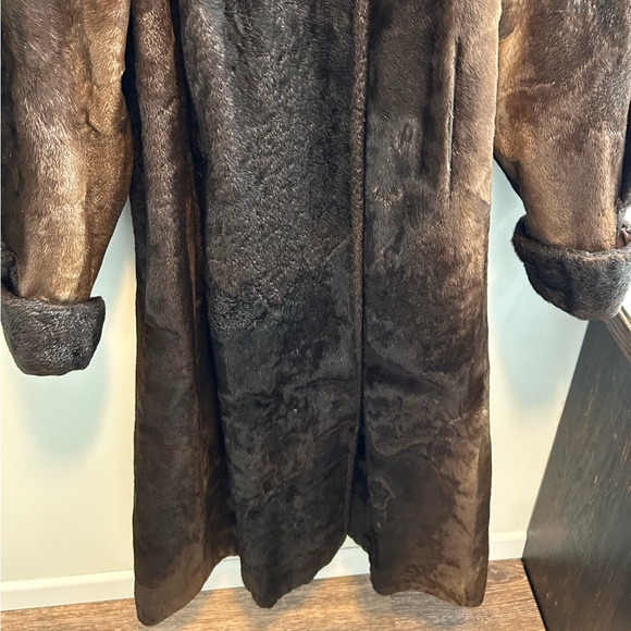 Real FUR  Brown Teddy Jacket with Fluffy Texture-M - Picture 4 of 16